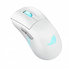 Мишка Asus ROG Keris II Origin Wireless, 65 g, ергономична, 42K оптичен сензор, ROG Micro Switch II, 5 бутона, бяла Moonlight