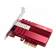 Asus PCIe адаптер XG-C100F 10GBase‑T PCIe SFP+ порт за оптичен трансфер и DAC QoS