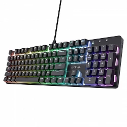 Механична геймърска клавиатура Trust GXT 871 Zora, US, черна