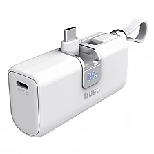 Външна батерия TRUST Pacto 5000 mAh Pocket Powerbank White