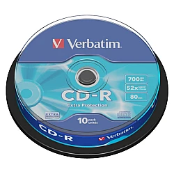 Дискове Verbatim CD-R 700MB 52X EXTRA PROTECTION SURFACE (10 PACK)