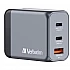 Зарядно устройство Verbatim GNC-65 GaN 3 Port 65W USB A/C