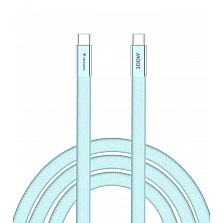 Кабел Verbatim Sync & Charge SoftTouch, USB‑C към USB‑C, 100W, 120 cm, син