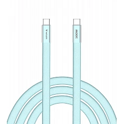 Verbatim Sync & Charge SoftTouch cable, USB‑C to USB‑C, 100W, 120 cm, blue