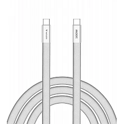 Кабел Verbatim Sync & Charge SoftTouch, USB‑C към USB‑C, 100W, 120 cm, бял