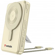 Външна батерия Verbatim Power Bank Magnetic Wireless 10 000mAh C+C Display Gold