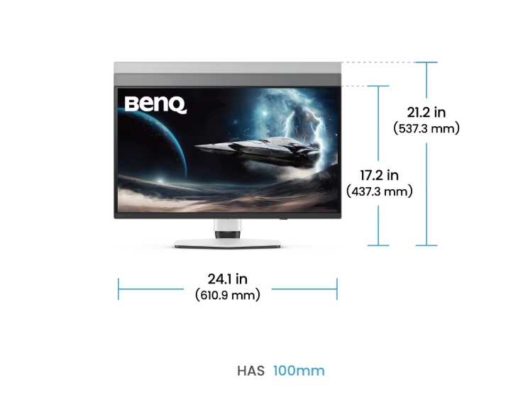 Монитор BenQ EX271UZ 27 4K 240Hz MOBIUZ OLED бял