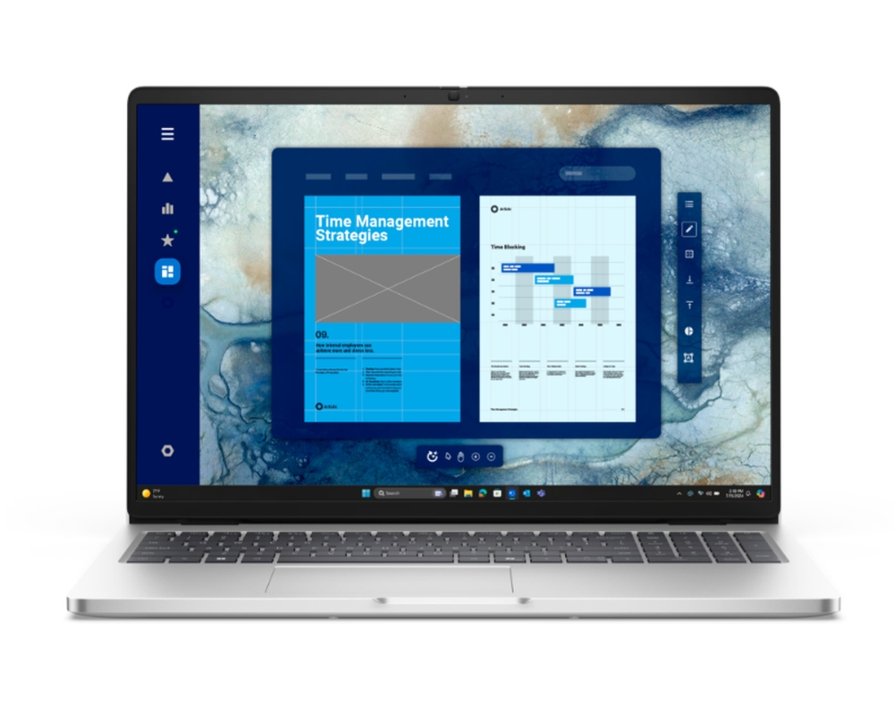 Dell Pro 16 PC16250 Laptop Ultra 7 255U 16 FHD+ IPS 16GB DDR5 1TB SSD Wi‑Fi 6E Win 11 Pro