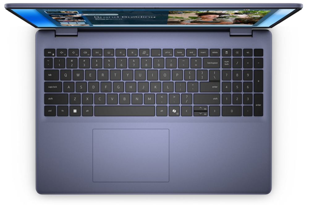 Лаптоп Dell 16 DC16251 Intel Core i7 150U, 16 FHD+ AG, 16GB DDR5, 512GB SSD, Wi-Fi 6E