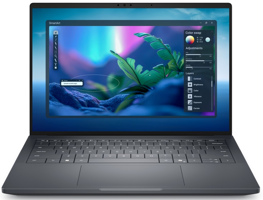 Лаптоп Dell Pro Max 14 Premium MA14250, Intel Ultra 7 265H, vPro (13 TOPS NPU, 16cores, up to 5.30 GHz), 14, FHD+ 1920 x 1200, 400 Nit, AG, 32GB LPDDR5x 8400 MT/s, 1TB TLC, NVIDIA RTX PRO 2000 Blackwell 8GB GDDR7, 8MP HDR + IR UPD Cam, Wi-Fi 7, FPR