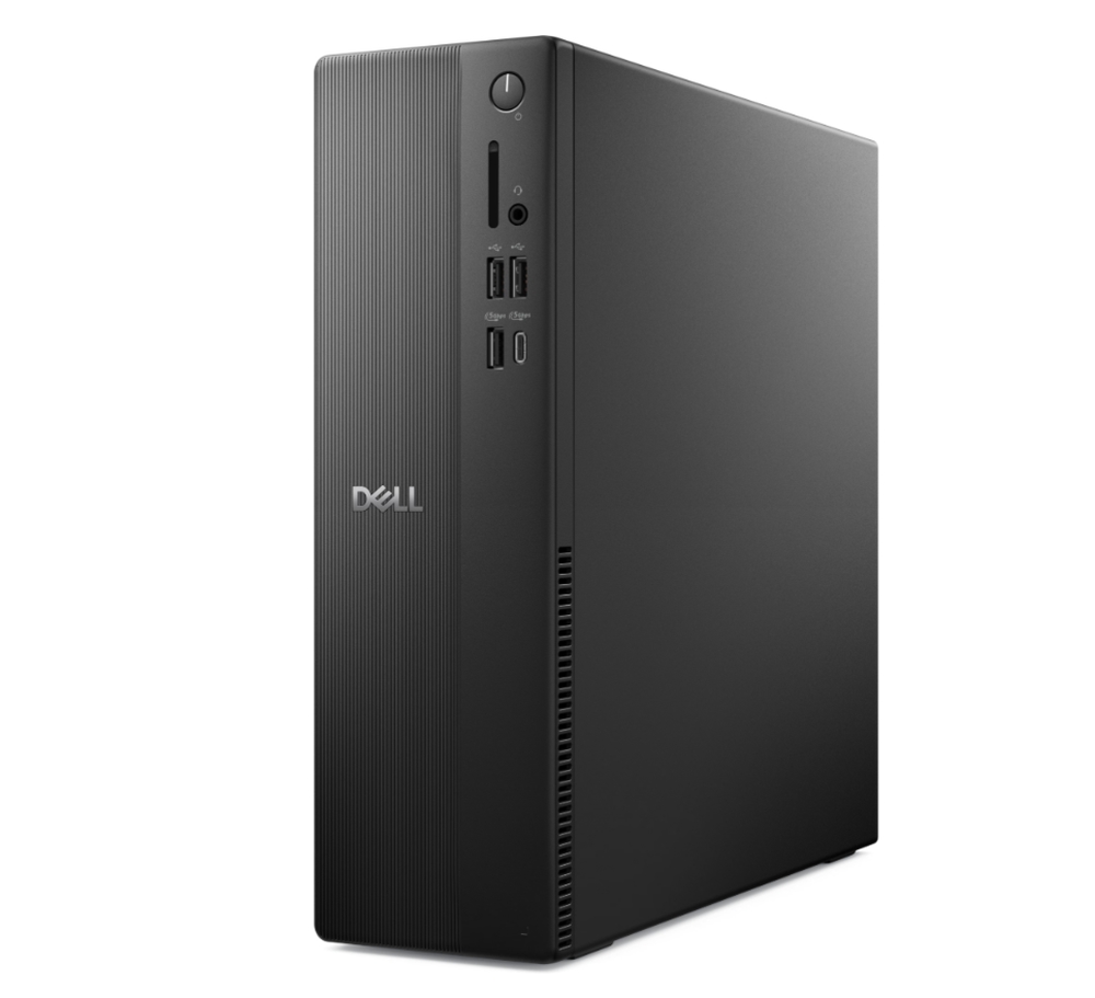 Компютър Dell Slim ECS1250 i3-14100 4 ядра 4.7GHz 12MB 8GB DDR5 4800MT/s 512GB PCIe SSD UHD Wi-Fi 6 клавиатура мишка Ubuntu 180W 3Y BO