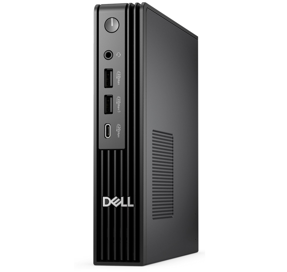 Компютър Dell Pro Micro QCM1250, Intel Core i5‑14500T (14 ядра, up to 4.8GHz), енергоефективен мини ПК