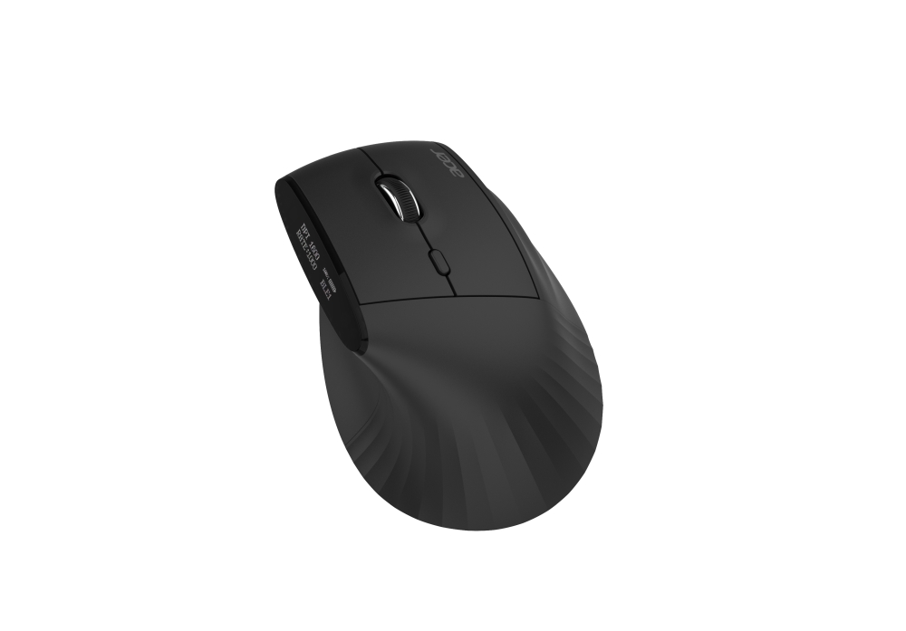 Мишка Acer Smart Fit безжична RF 2.4 GHz Bluetooth 5.0 с кабел, RGB, DPI 8000, 10 бутона, черна