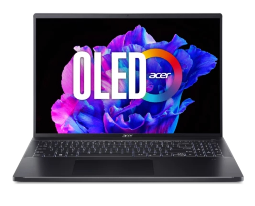 Лаптоп Acer SFG16-71-74R0, Intel Core i7-13620H, 16 CineCrystal 3.2K OLED 120Hz, 16GB LPDDR5 RAM, 1000GB PCIe Gen4 SSD, Intel UHD, WiFi 6E+BT 5.2, Micro SD, FPR, без кирилица, QHD Cam, Windows 11 Home 64 bit, Ice Blackimage.jpg