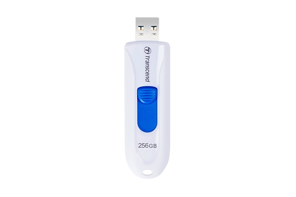 USB памет Transcend 256GB, USB3.1, Pen Drive, Capless, White