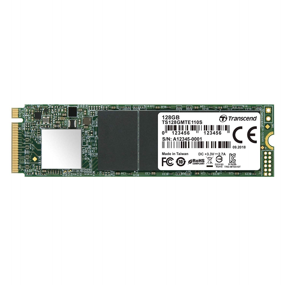 Вътрешен SSD Transcend 128GB, M.2 2280,PCIe Gen3x4