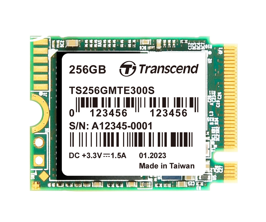Вътрешно SSD Transcend 256GB, M.2 2230, PCIe Gen3x4, NVMe, 3D TLC, DRAM-less