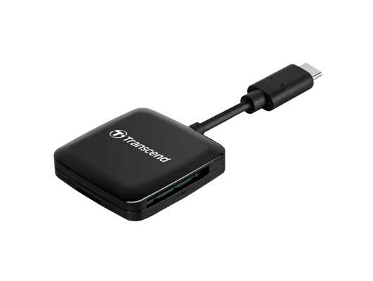 Четец за карти Transcend USB 3.2 Gen 1, Black, Type C