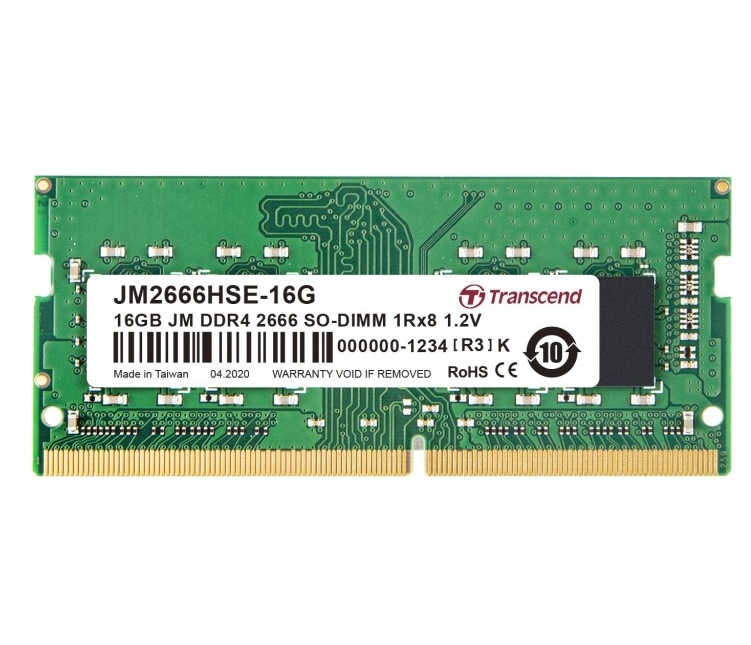 Internal memory transcend 16gb jm ddr4 so-dimm
