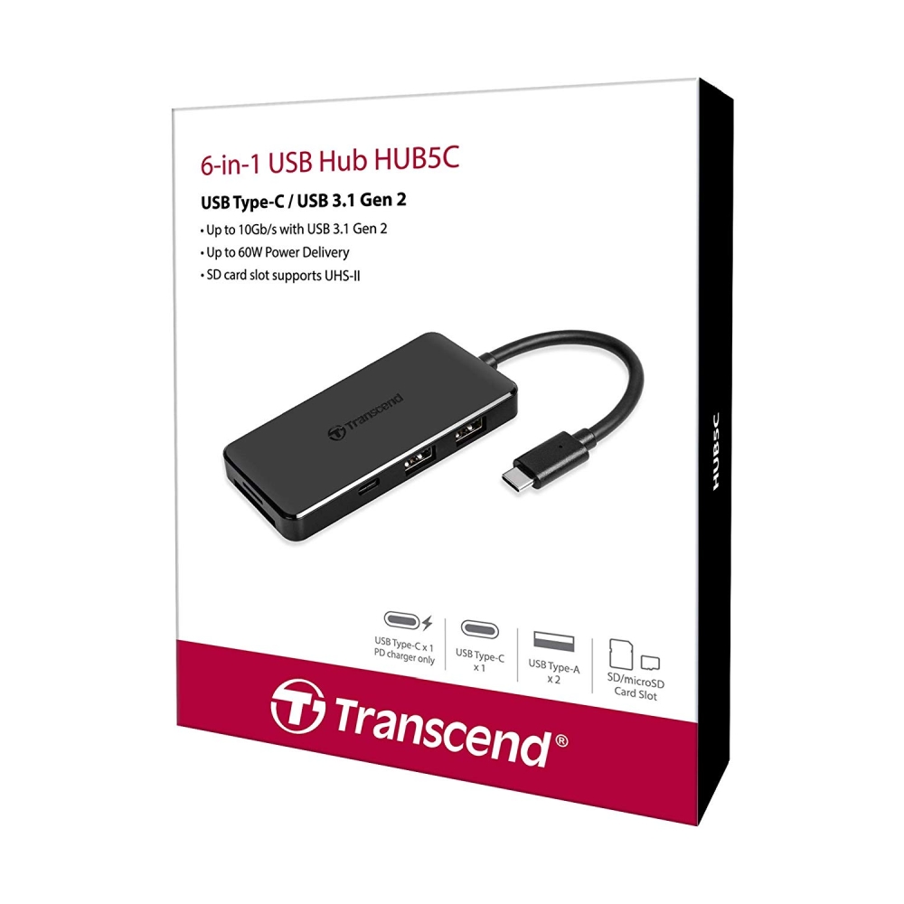 USB хъб Transcend 3-Port Hub, USB 3.1 Gen 2,Type C