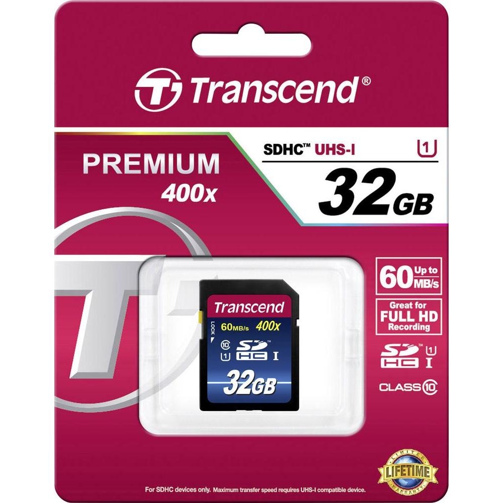 Memory card transcend 32gb sdhc uhs-i premium (class 10)