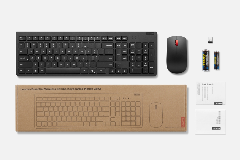 Lenovo Essential Wireless Combo Keyboard & Mouse Gen2 Black Bulgarian