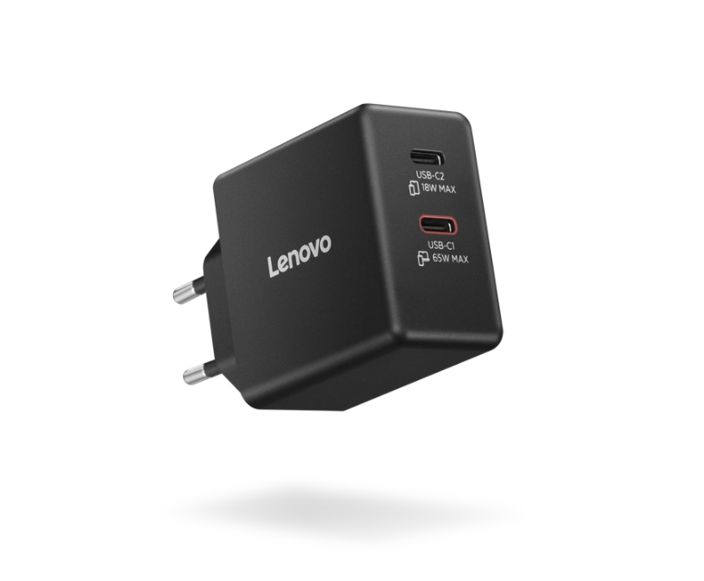 Lenovo Dual USB‑C 65W GaN зарядно