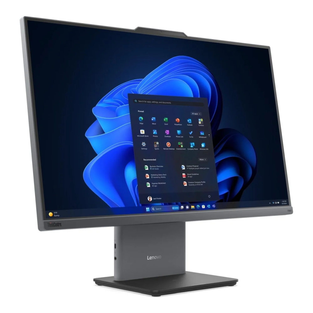 Компютър Lenovo ThinkCentre neo 50a 24 G6 AIO Intel Core Ultra 7 256V 16GB LPDDR5X-8533 512GB SSD 23.8 FHD IPS Intel Arc Graphics 5MP WLAN BT DOS