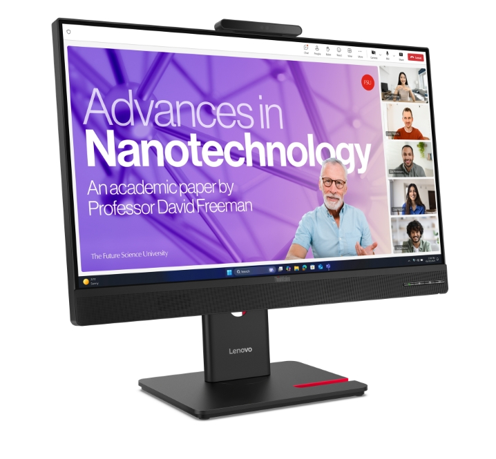 Lenovo ThinkVision T27QD-4v Monitor 27 IPS WLED QHD 120Hz 4ms Webcam Mic Speakers HDMI DP RJ45 Adjustable