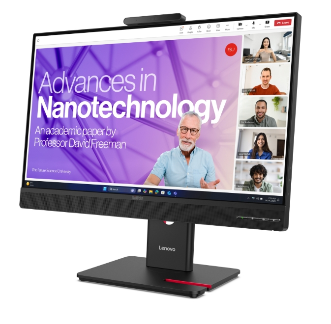 Lenovo ThinkVision T27QD-4v Monitor 27 IPS WLED QHD 120Hz 4ms Webcam Mic Speakers HDMI DP RJ45 Adjustable