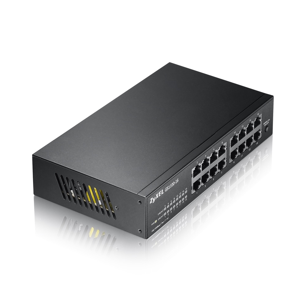 Суич ZyXEL GS1100-16 v3 16-port Gigabit Unmanaged