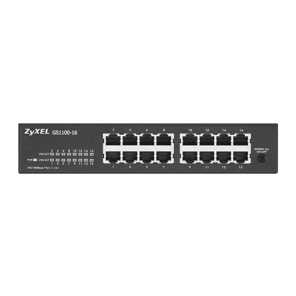 Суич ZyXEL GS1100-16 v3 16-port Gigabit Unmanaged