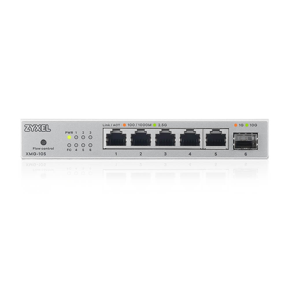 Switch ZyXEL XMG-105 5 Ports 2,5G + 1 SFP+ MultiGig unmanaged