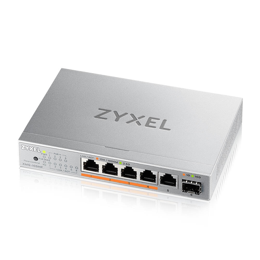 Switch ZyXEL XMG-105 5 Ports 2,5G + 1 SFP+ MultiGig unmanaged
