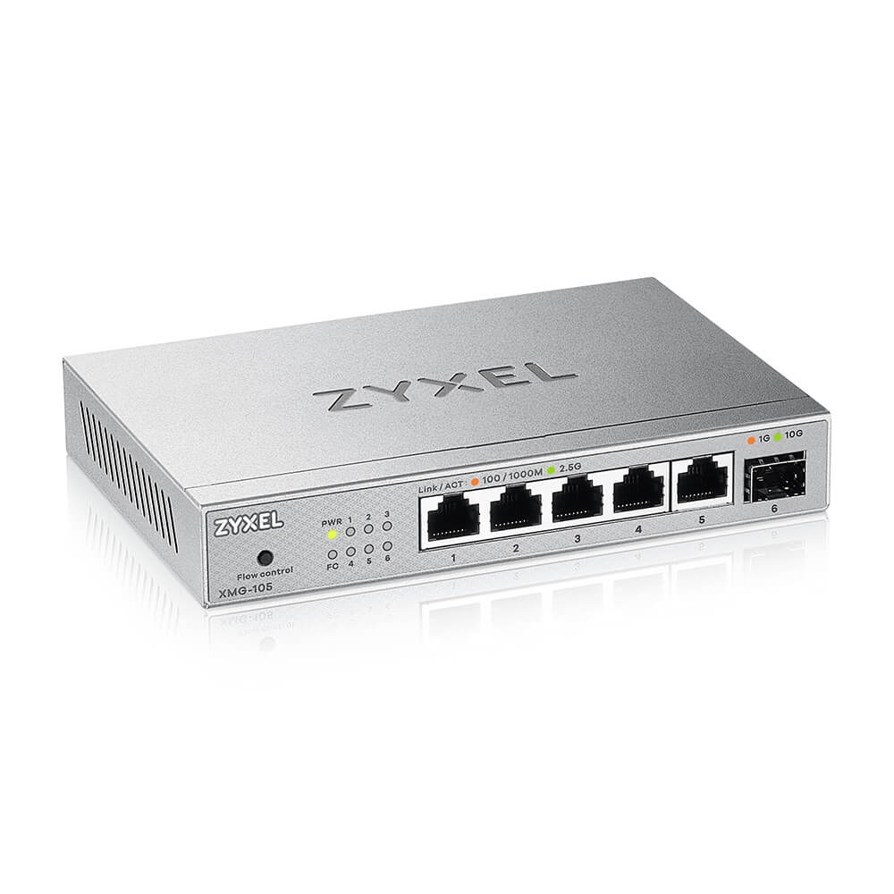Switch ZyXEL XMG-105 5 Ports 2,5G + 1 SFP+ MultiGig unmanaged