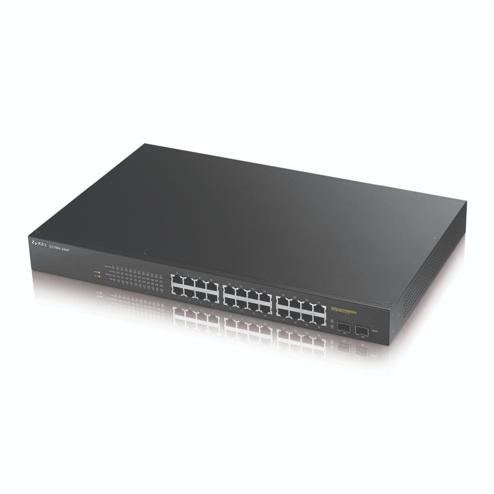 Суич Zyxel GS1900-24HP v2, 24-port GbE L2 PoE