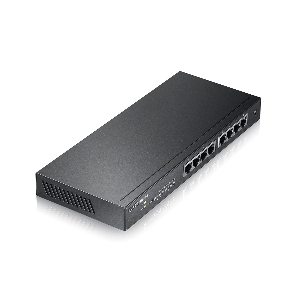 Суич Zyxel GS1900-8 v2, 8 port GbE L2