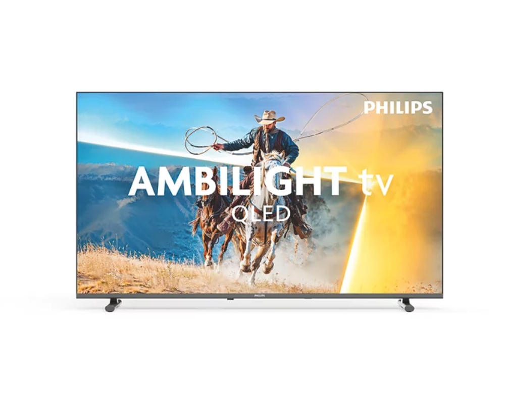 Телевизор Philips 40PQS6901/12, 40 QLED FHD, Ambilight 3‑страни, Pixel Plus HD, HDR10, HLG, Titan OS, 3x HDMI, 2x USB, Wi‑Fi, черен