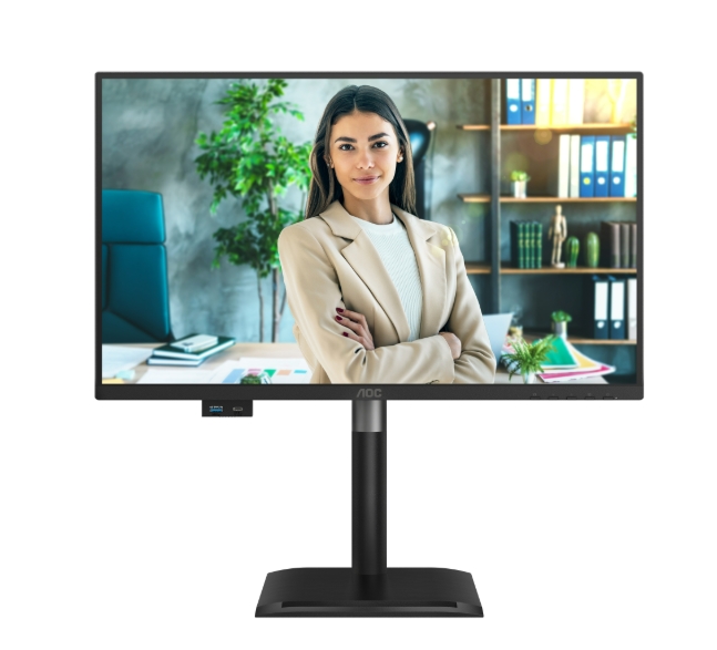 Монитор AOC 24P4U, 23.8 IPS, FHD, 120Hz, 4 ms GTG, Adaptive Sync, високоговорители, HDMI, DP, USB hubaoc