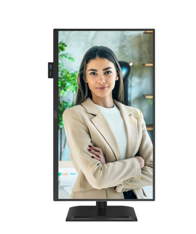 Монитор AOC 24P4U, 23.8 IPS, FHD, 120Hz, 4 ms GTG, Adaptive Sync, високоговорители, HDMI, DP, USB hubaoc