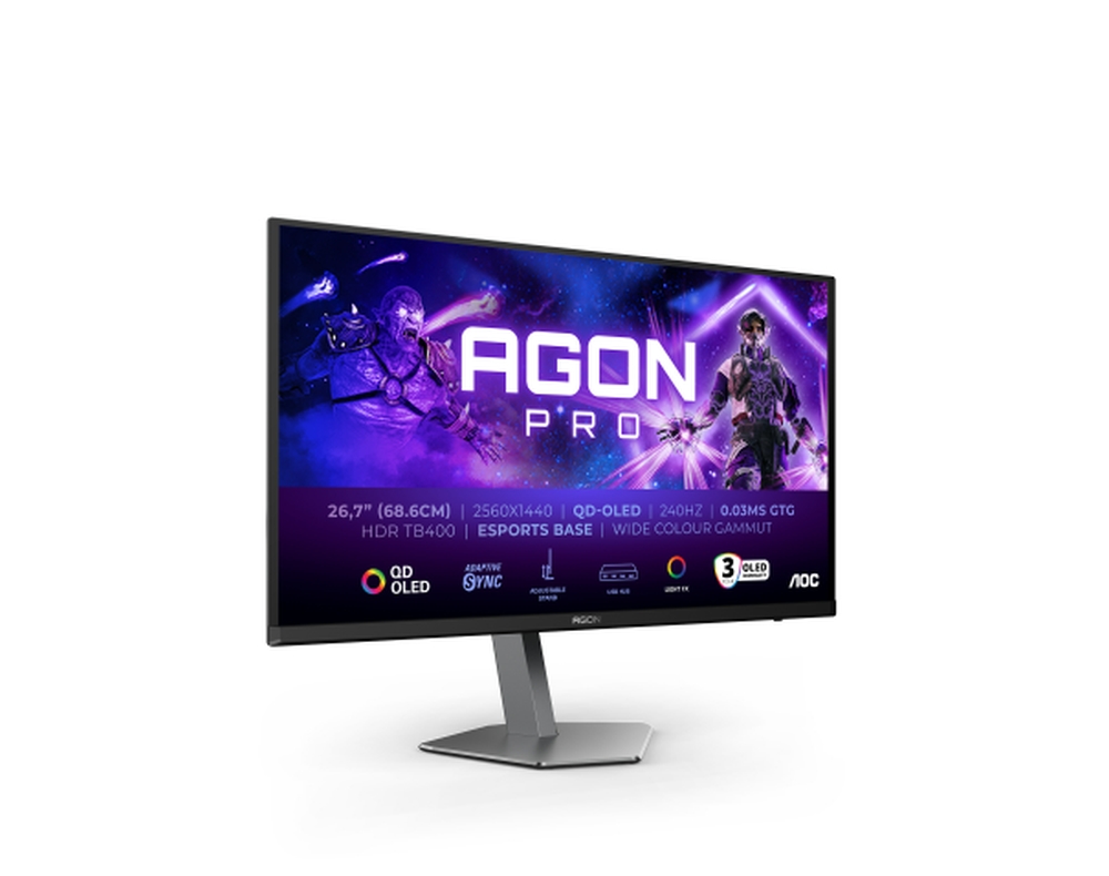 AOC AG276QZD2 26.7 QD‑OLED 1440p 240Hz 0.03ms 2xHDMI 2xDP USB Hub Monitor