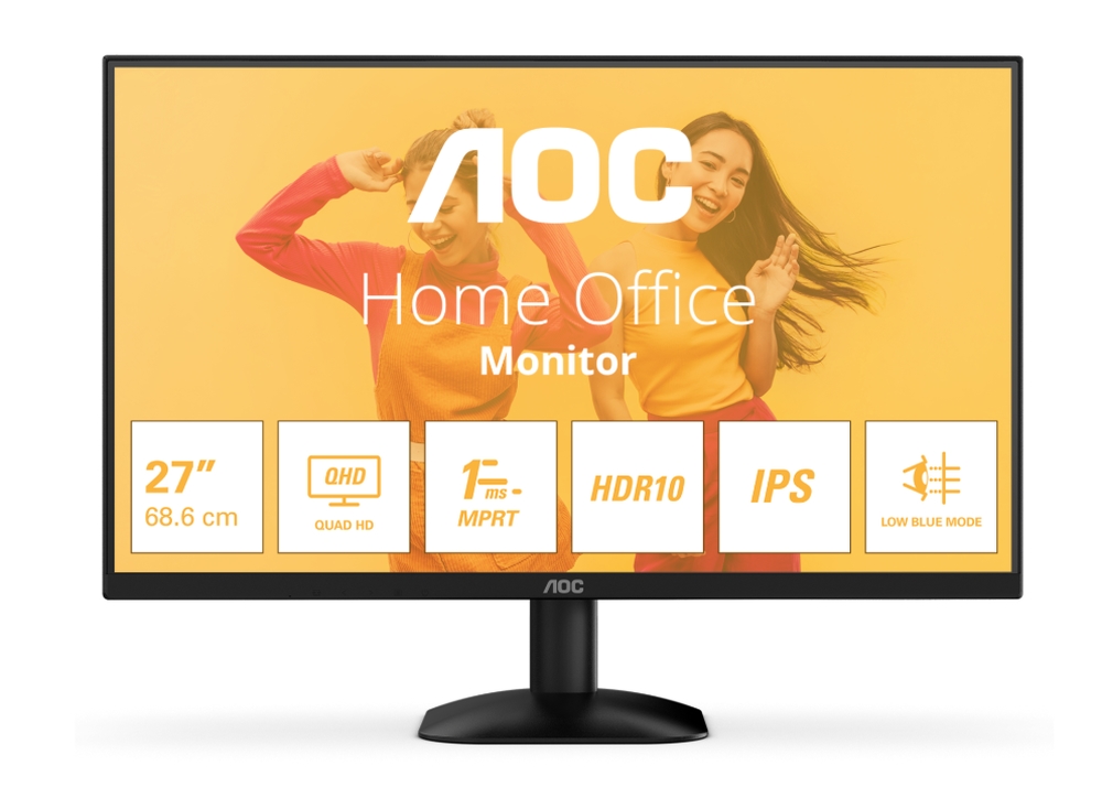 AOC Q27B35E Monitor 27 IPS WLED 2560x1440 75Hz 1ms HDMI DP FlickerFree Adaptive Sync