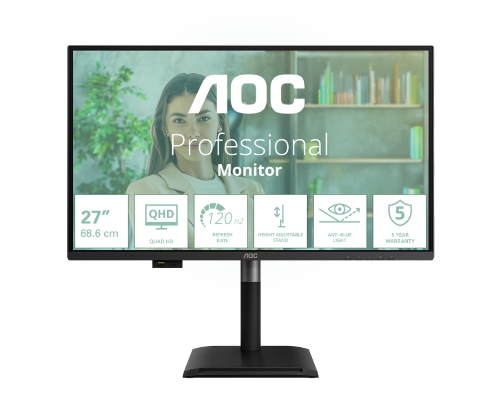 Монитор AOC Q27P4U 27 IPS 1440p 120Hz 4ms 2xHDMI DP USB Hub