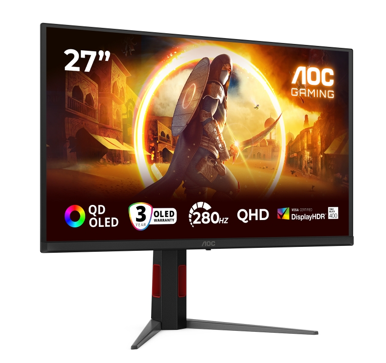 Монитор AOC Q27G4ZD 27 QD‑OLED 1440p 280Hz 0.03ms 2xHDMI DP USB Hub