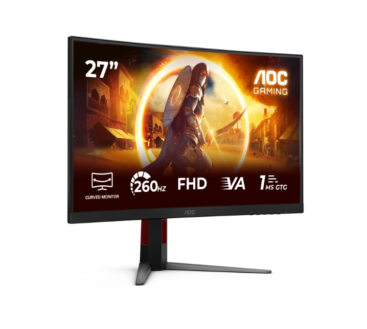 Monitor AOC C27G4Z2, 27 Curved Fast VA, FHD, 260Hz OC/240Hz, 1 ms, Adaptive Sync, HDMI, DPaoc