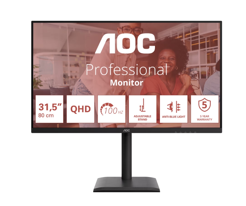 AOC Q32E4U 31.5 IPS QHD 100Hz USB Hub Monitor Black