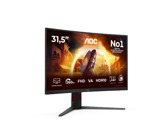 Monitor AOC C32G4Z, 31.5, Curved VA, FHD, 260Hz OC, 1ms, Adaptive Sync, HDMI, DP
