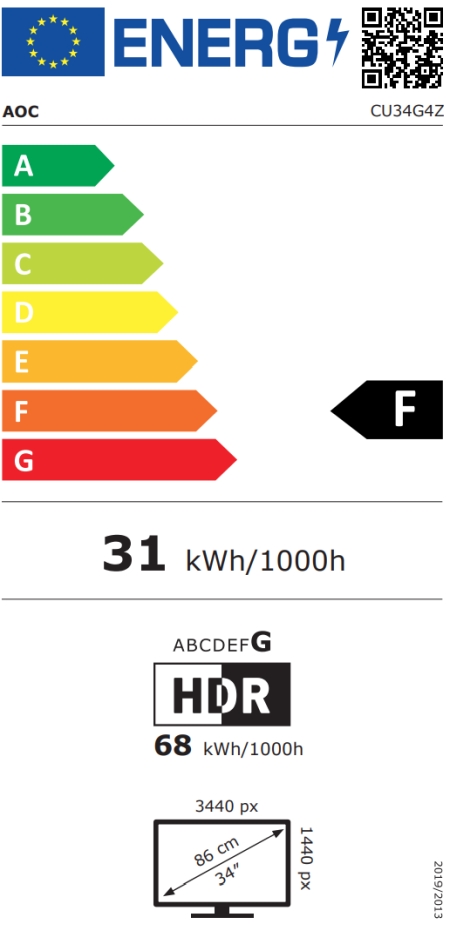Монитор AOC CU34G4Z 34 Curved 1500R VA WLED 3440x1440 Low Blue Light