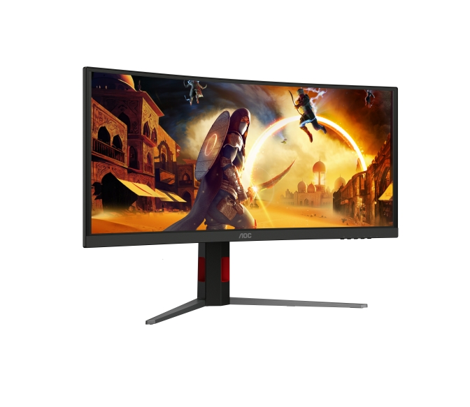 Monitor AOC CU34G4ZCA, 34, Curved Fast VA, WQHD, 250Hz, 1ms, Adaptive Sync, USB Hub, HDMI, DP