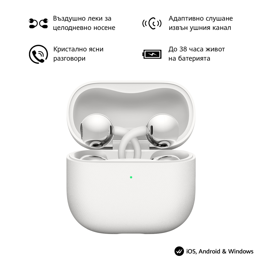 Слушалки Huawei FreeClip 2 Robin‑T10 White